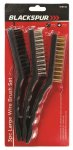 Blackspur 3 Pack Large Wire Brush Set