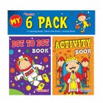 Mini Colouring & Activity Books, 6pk, Boys