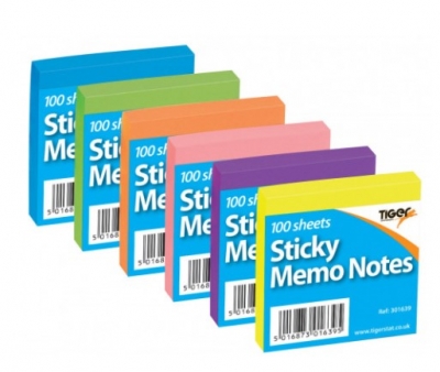 Sticky Memo Notes 3" x 3" ( Assorted Colours )