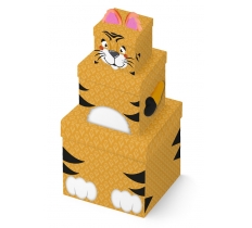 3Pc Plush Box Tiger