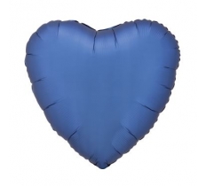 Amscan Silk Lustre Azure Blue Heart Standard Foil Balloons