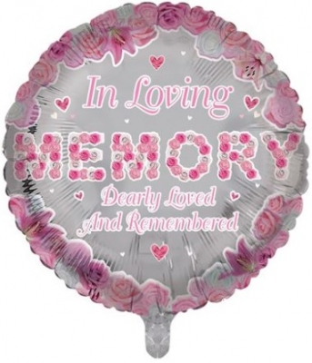 In Loving Memory Pink Round (RB1809A)