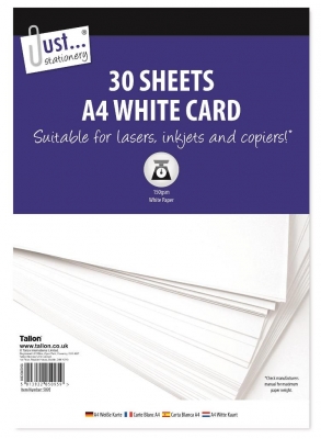 Tallon A4 White Card 30 X 150Gsm Sheets