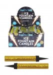 Gold Ice Fountain Candle 2 Pack (15cm)