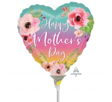 Flowers Ombre Mothers Day Mini Foil Balloons A15