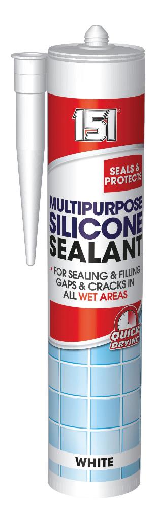 Multi Purpose Silicone Sealant White 280ml Cartridge - Click Image to Close