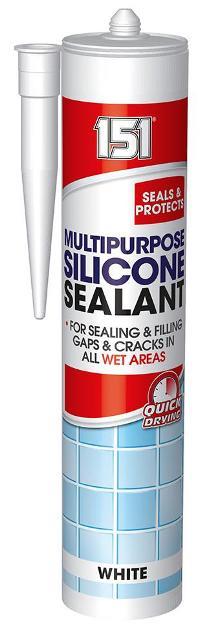 Multi Purpose Silicone Sealant White 280ml Cartridge - Click Image to Close