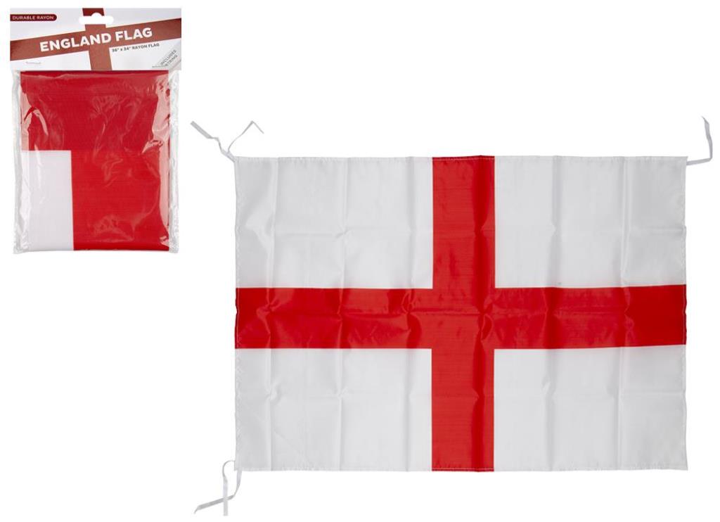 St George Rayon Flag With String 89 X 60cm - Click Image to Close