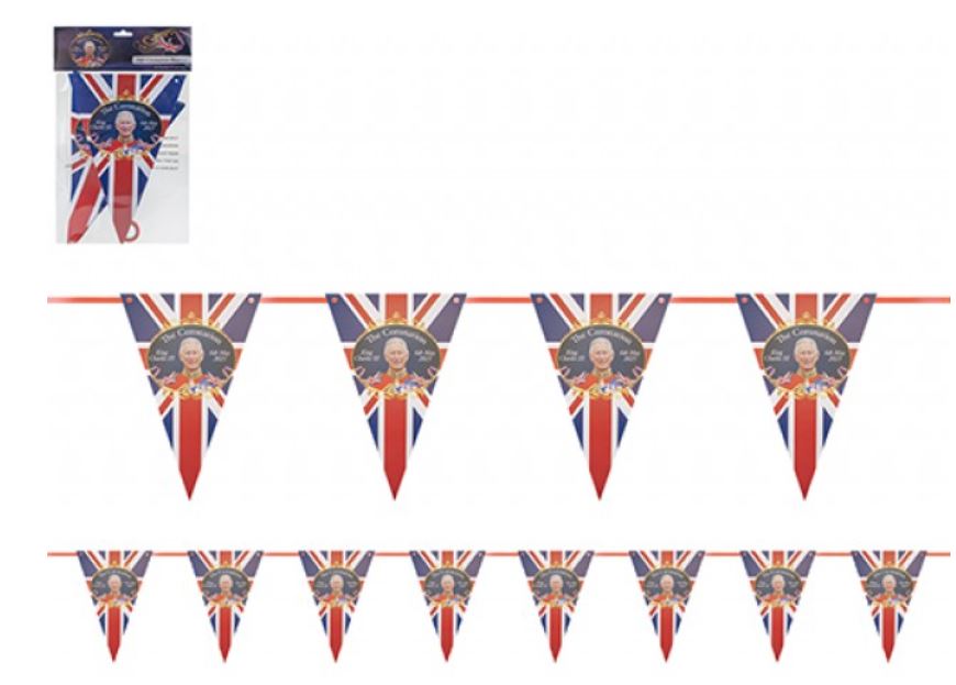 Union Jack Card Triangle Bunting 21' - Click Image to Close