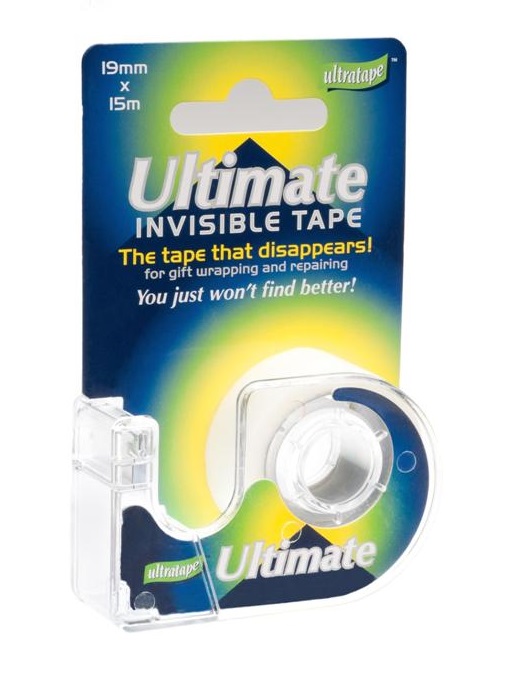 Ultratape Ultimate 19mm X 15M Invisible Tape On Dispenser - Click Image to Close