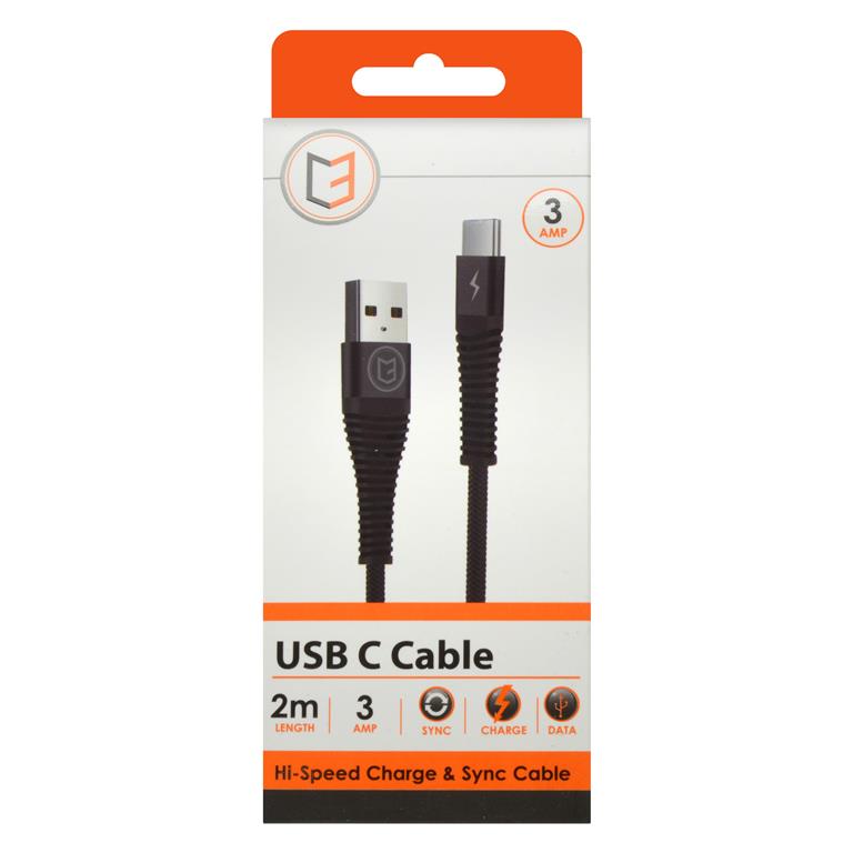 Type C Braided Data Cable 2M - Click Image to Close