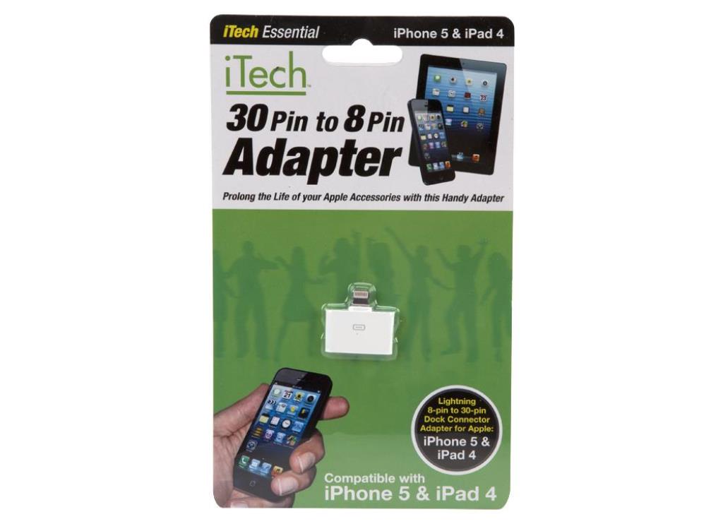 30 Pin To 8 Pin Adaptor Plug For iPhone - Click Image to Close