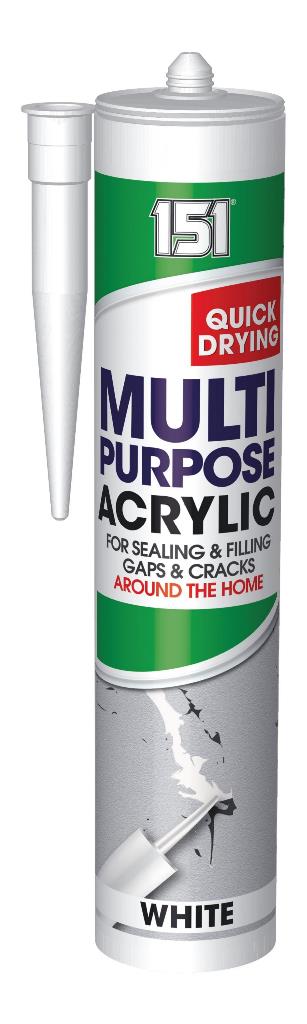 Multi Purpose Acrylic White Sealant 310ml Cartridge - Click Image to Close