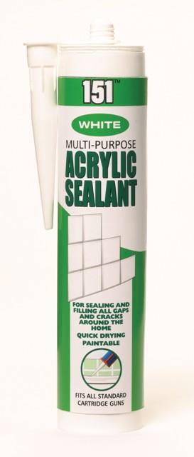 Multi Purpose Acrylic White Sealant 310ml Cartridge - Click Image to Close