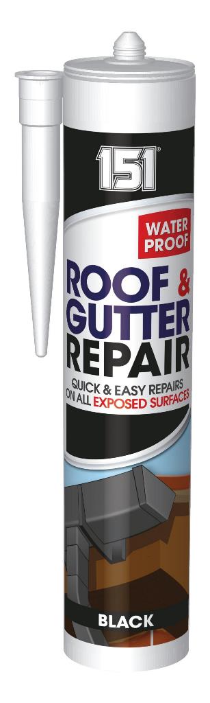 Waterproof Roof & Gutter Repair Sealant Black 280ml - Click Image to Close