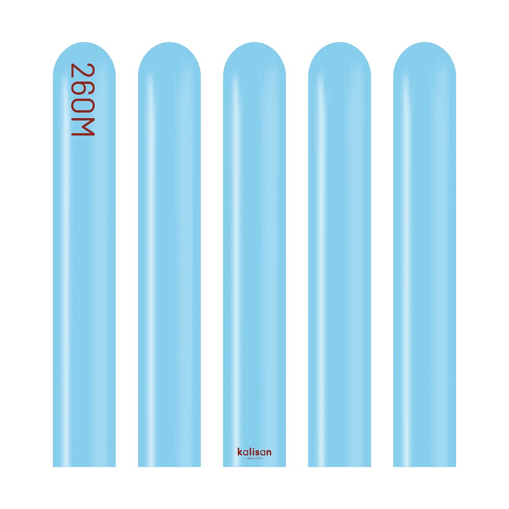 Kalisan 260Q Modelling Baby Blue Balloons 100 Pack - Click Image to Close