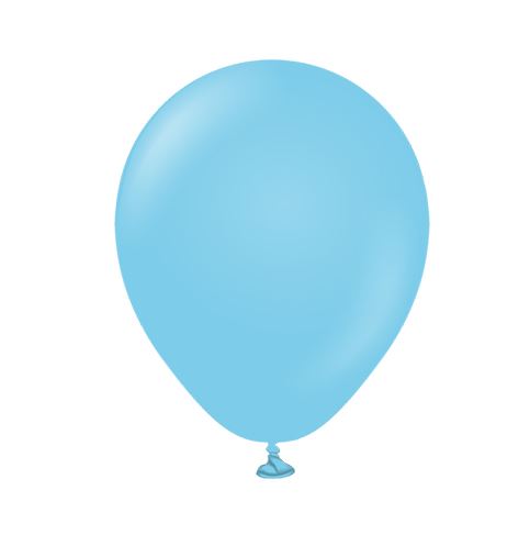 Kalisan 5" Standard Baby Blue Latex Balloons 100 Pack - Click Image to Close