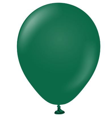 Kalisan 5" Standard Dark Green Latex Balloon 100 Pack - Click Image to Close