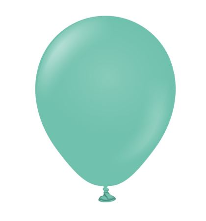 Kalisan 5" Standard Sea Green Latex Balloons 100 Pack - Click Image to Close