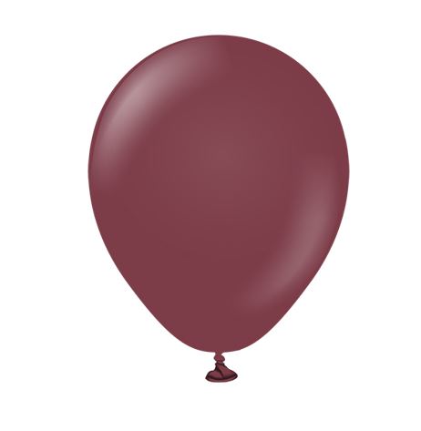 Kalisan 5" Standard Burgundy Latex Balloons 100 Pack - Click Image to Close