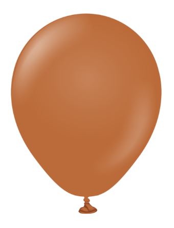 Kalisan 5" Standard Caramel Brown Latex Balloon 100 Pack - Click Image to Close