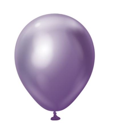 Kalisan 5" Mirror Violet Latex Balloon 100 Pack - Click Image to Close