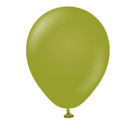 Kalisan 5" Retro Olive Latex Balloons 100 Pack - Click Image to Close