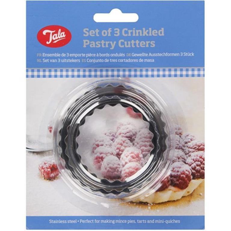 Tala Pastry Cutters Crinkled Set Of 3 S/S - Click Image to Close