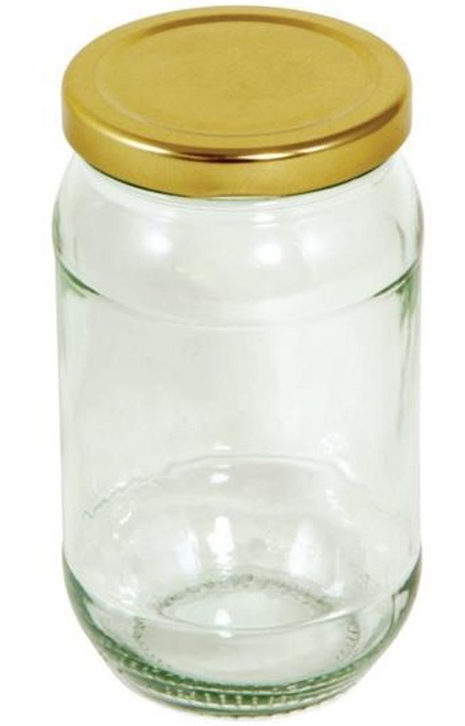 Tala Round Press Jar Gold Screw Lid 454g / 16oz - Click Image to Close