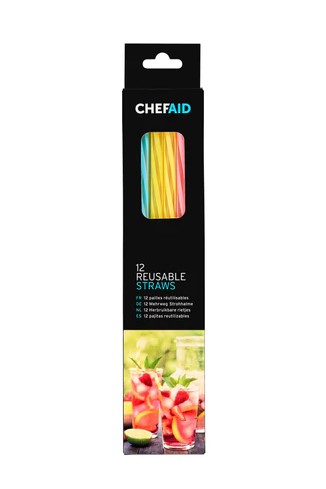 Chef Aid 12 Reusable Straw - Click Image to Close