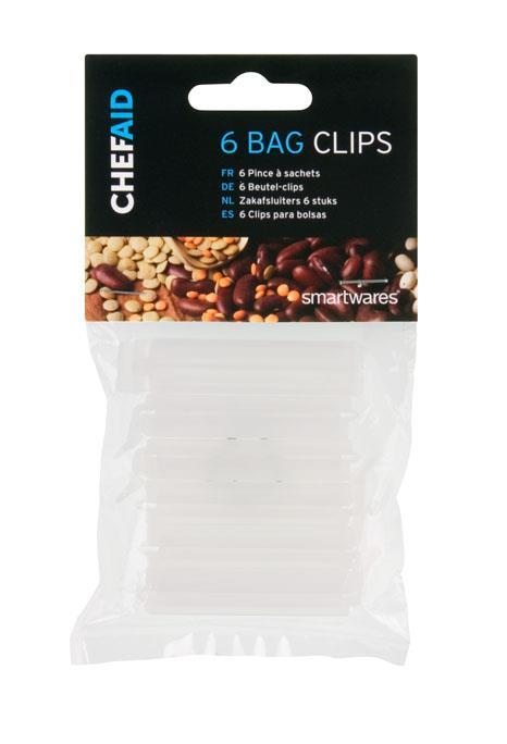 Chef Aid Mini Bag Clips Pack Of 6 - Click Image to Close