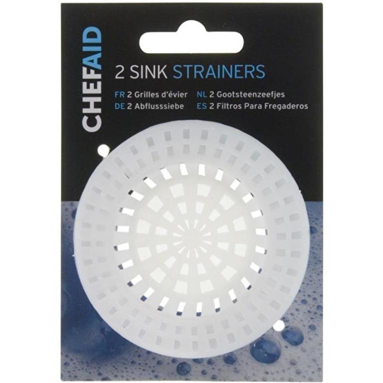Chef Aid Plastic Sink Strainers Pack Of 2 - Click Image to Close