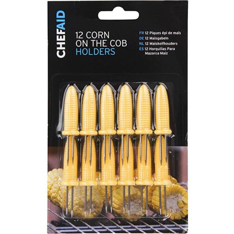 Chef Aid Corn Cob Forks 12 Pack - Click Image to Close