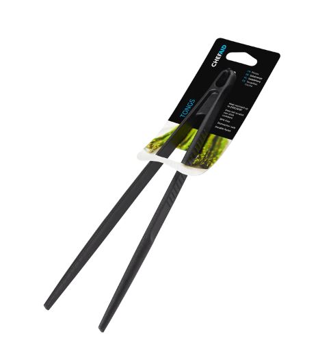 Chef Aid Black Nylon Tongs - Click Image to Close