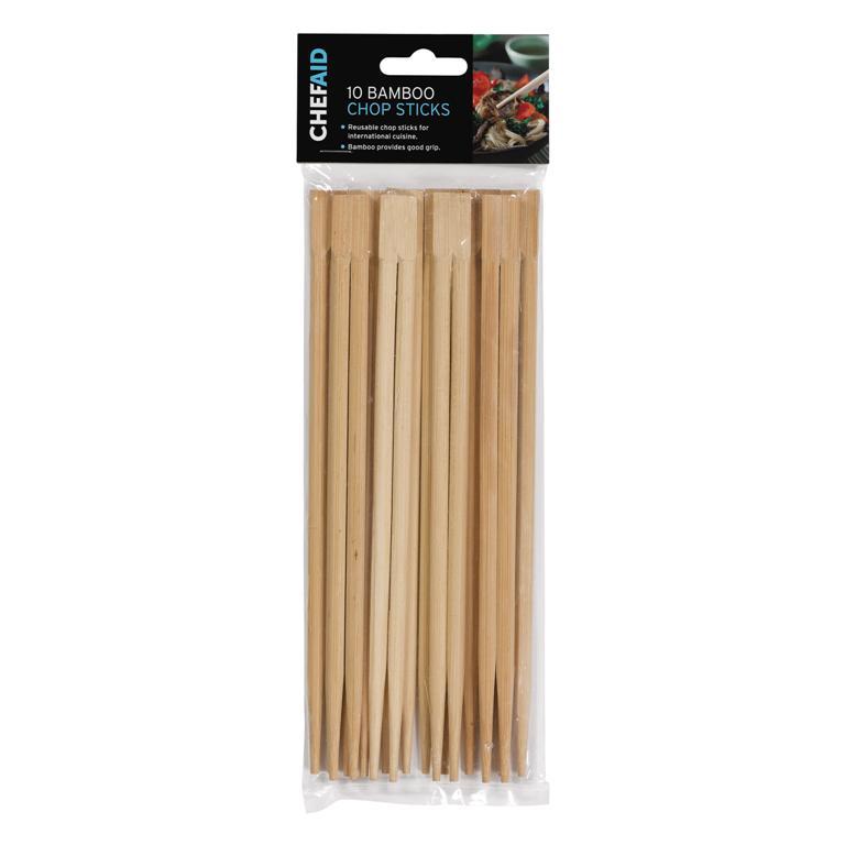 Chef Aid Bamboo Chopsticks 10 Pairs - Click Image to Close