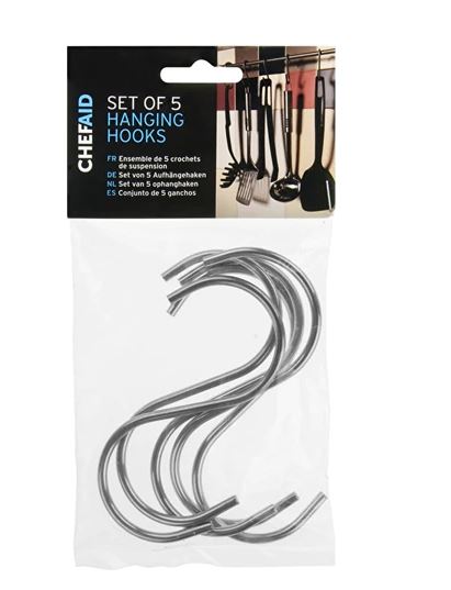 Chef Aid Stainless Steel ' S ' Hooks 5 Pack - Click Image to Close