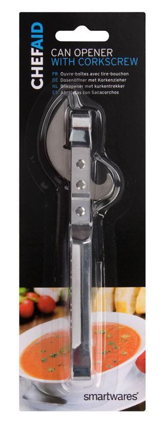 Chef Aid Can Opener With Corkscrew - Click Image to Close