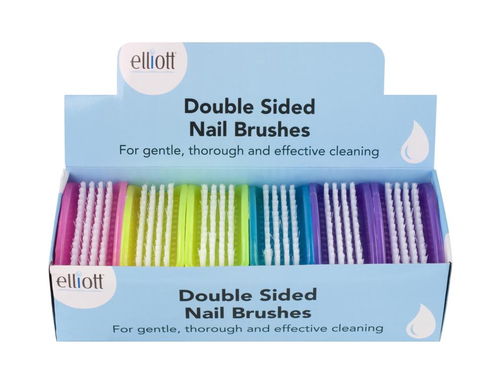Elliotts Double Sided Frosted Nail Brush - Click Image to Close