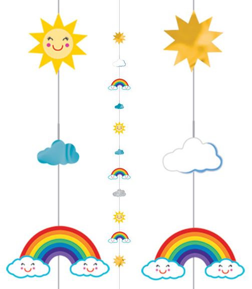 Balloon Fun Strings Sun / Rainbow / Clouds - Click Image to Close