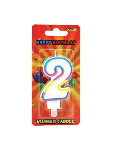 GSD Number 2 Birthday Candle - Click Image to Close