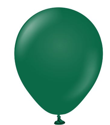 Kalisan 12" Standard Dark Green Latex Balloon 100 Pack - Click Image to Close