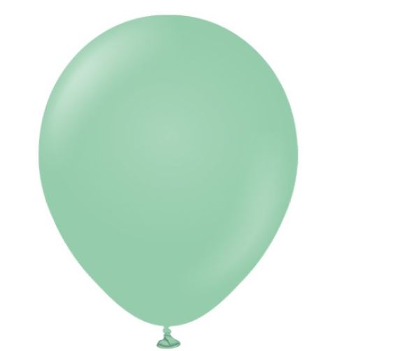 Kalisan 12" Standard Mint Green Latex Balloons 100 Pack - Click Image to Close