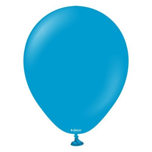 Kalisan 12" Standard Caribbean Blue Balloons 100pc - Click Image to Close