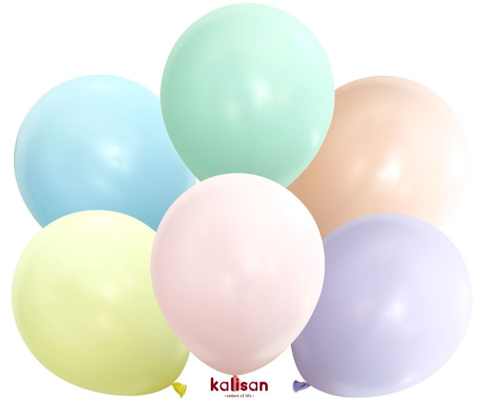 Kalisan 12" Macaron Mix 100 Pack - Click Image to Close