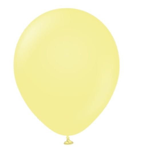Kalisan 12" Macaron Yellow Latex Balloons 100 Pack - Click Image to Close