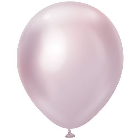 Kalisan 12" Mirror Pink Gold Latex Balloons 50 Pack - Click Image to Close