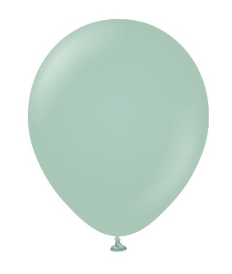 Kalisan 12" Retro Winter Green Latex Balloons 100 Pack - Click Image to Close