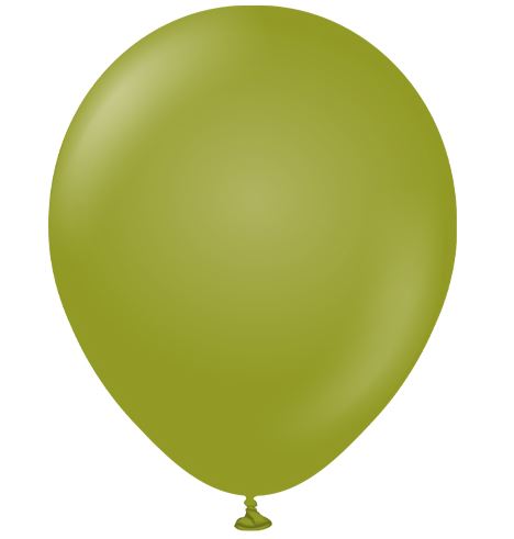 Kalisan 12" Retro Olive Latex Balloons 100 Pack - Click Image to Close