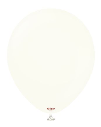 Kalisan 12" Retro White Latex Balloon - 100ct - Click Image to Close