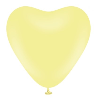 Kalisan 12" Macaron Yellow Heart Balloon - Click Image to Close